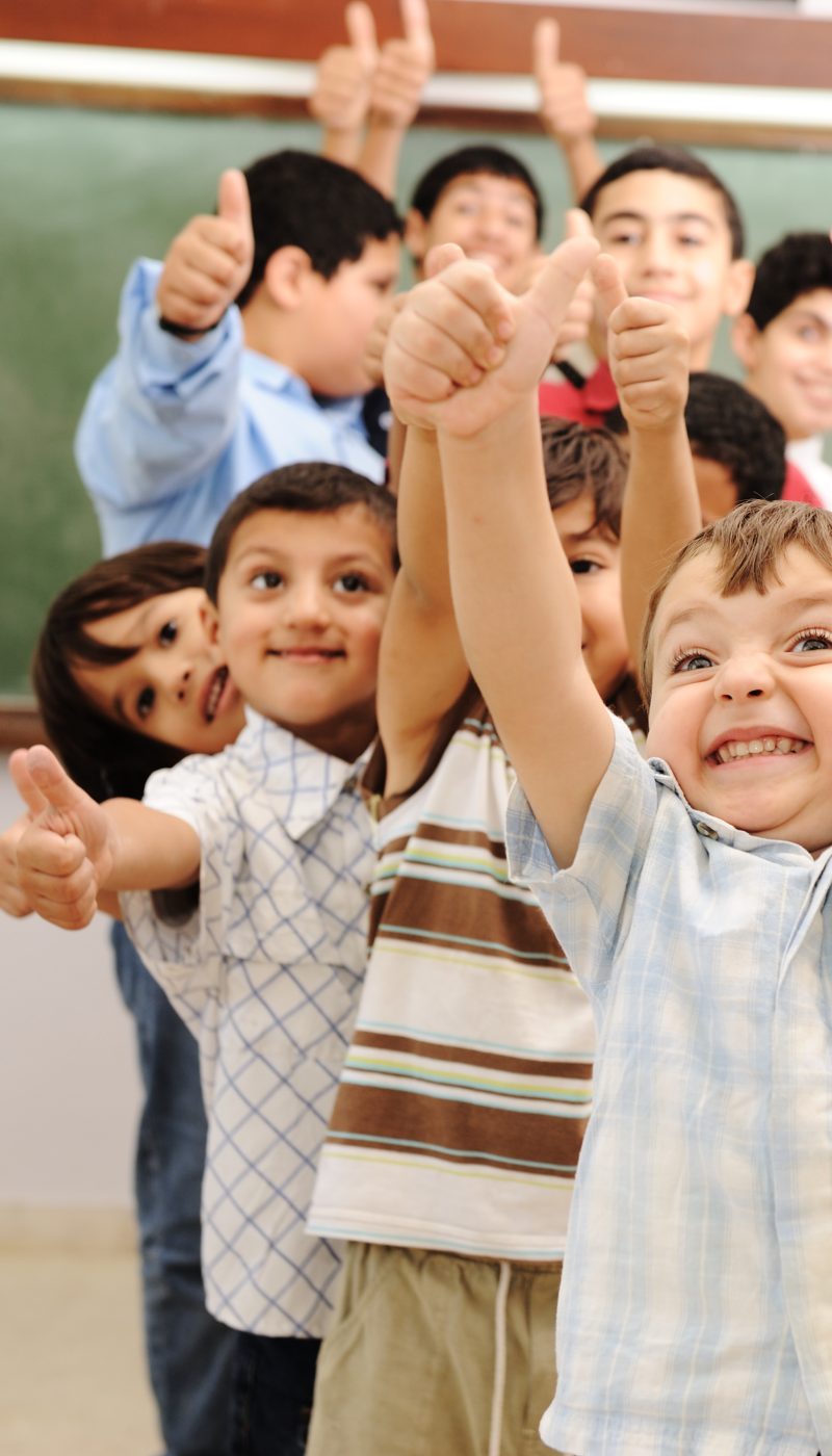 Children at school classroom